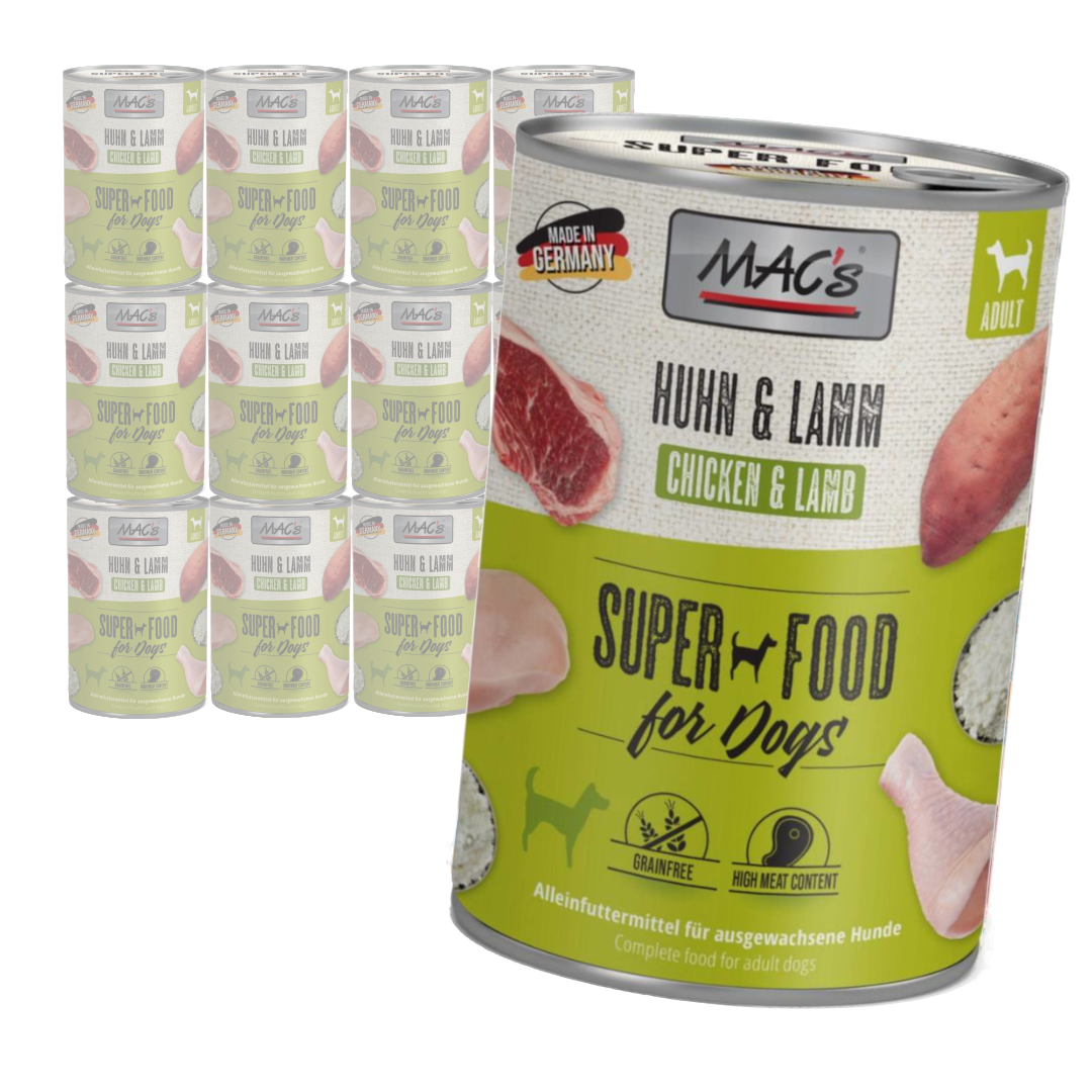 MAC's Superfood jagnięcina, kurczak 400 g × 12