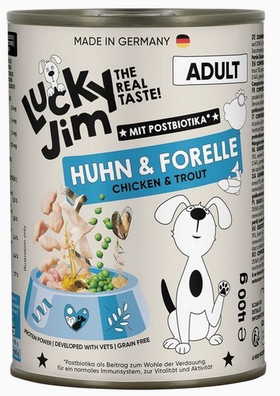 Lucky Jim Classic kurczak, pstrąg adult 400 g