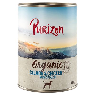 Purizon Organic kurczak, łosoś adult 400 g × 6