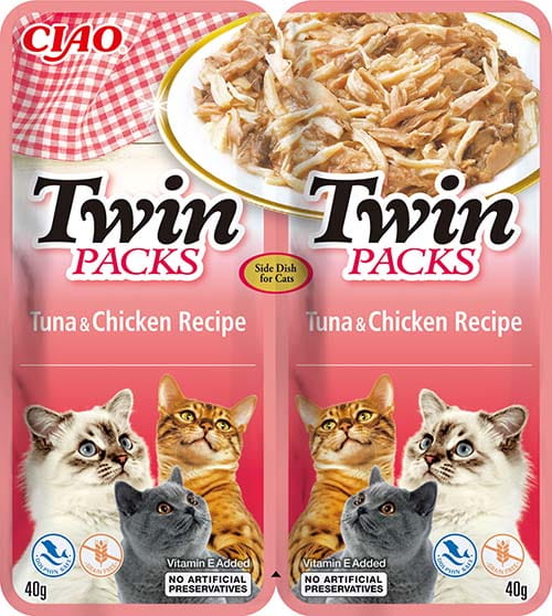 Inaba Ciao kurczak, tuńczyk w bulionie 40 g × 2