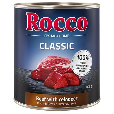 Rocco Classic renifer, wołowina adult 800 g × 6
