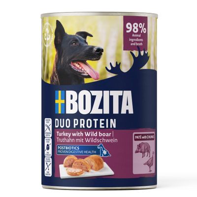 Bozita Dog Pate dziczyzna, indyk adult 400 g × 6