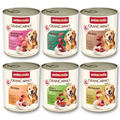 Animonda GranCarno Original dziczyzna, indyk, kaczka, wołowina, żwacz adult 800 g × 6