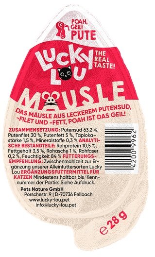 Lucky Lou Mäusle indyk pasztet 28 g