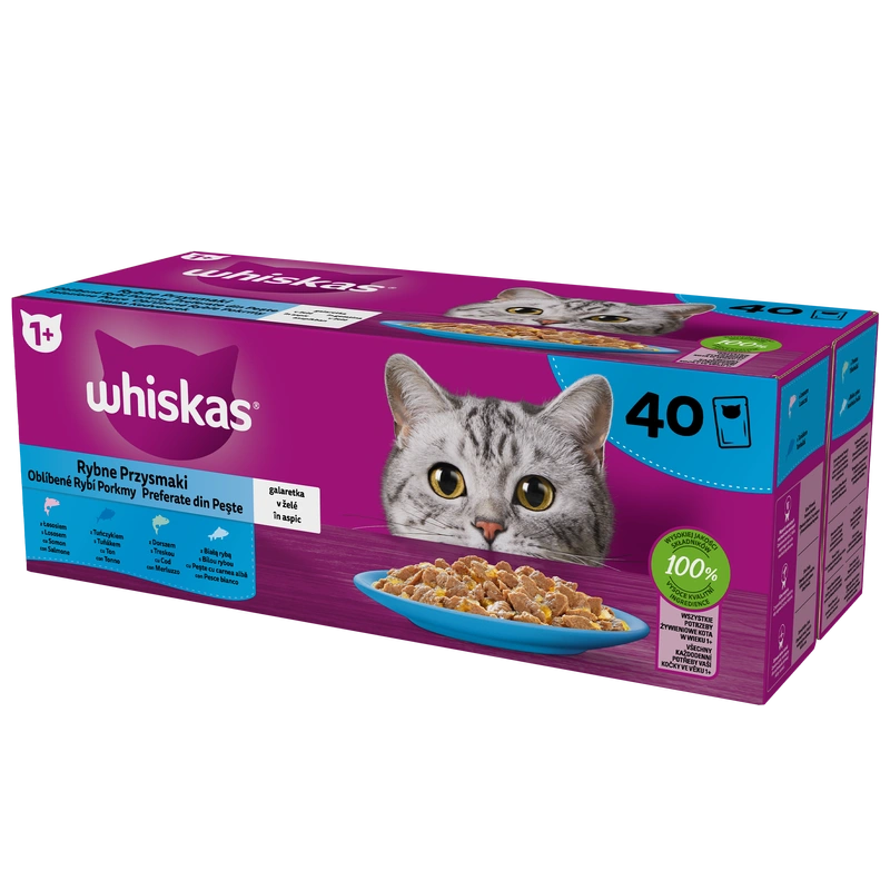 Whiskas mix smaków w galaretce adult 85 g × 40