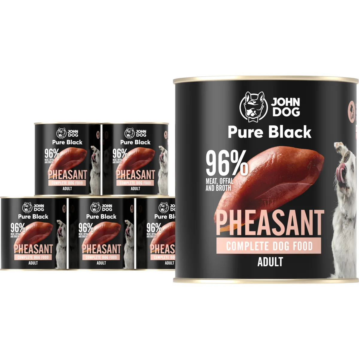 John Dog Pure Black bażant adult 800 g × 6