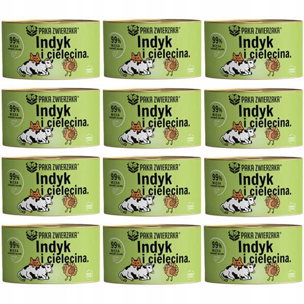 Paka Zwierzaka cielęcina, indyk 200 g × 12