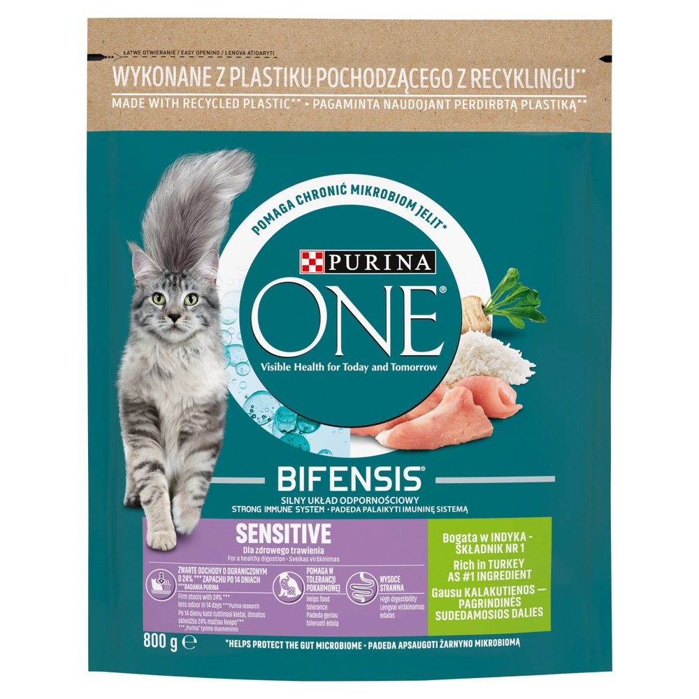 Purina ONE Sensitive indyk z ryżem adult 800 g