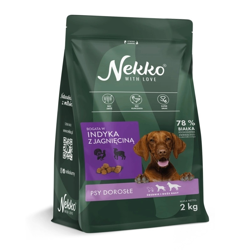 Nekko Gf indyk, jagnięcina adult średnie i duże rasy 2 kg