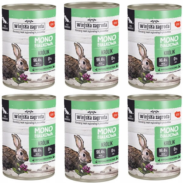Wiejska Zagroda Mono królik 400 g × 6