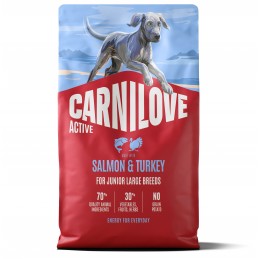 Carnilove Active indyk, łosoś junior duże rasy 4 kg