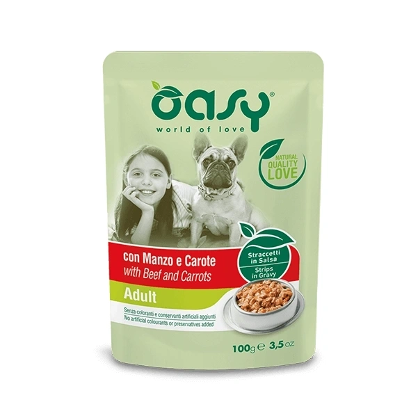 Oasy Strips wołowina z marchewką adult 100 g