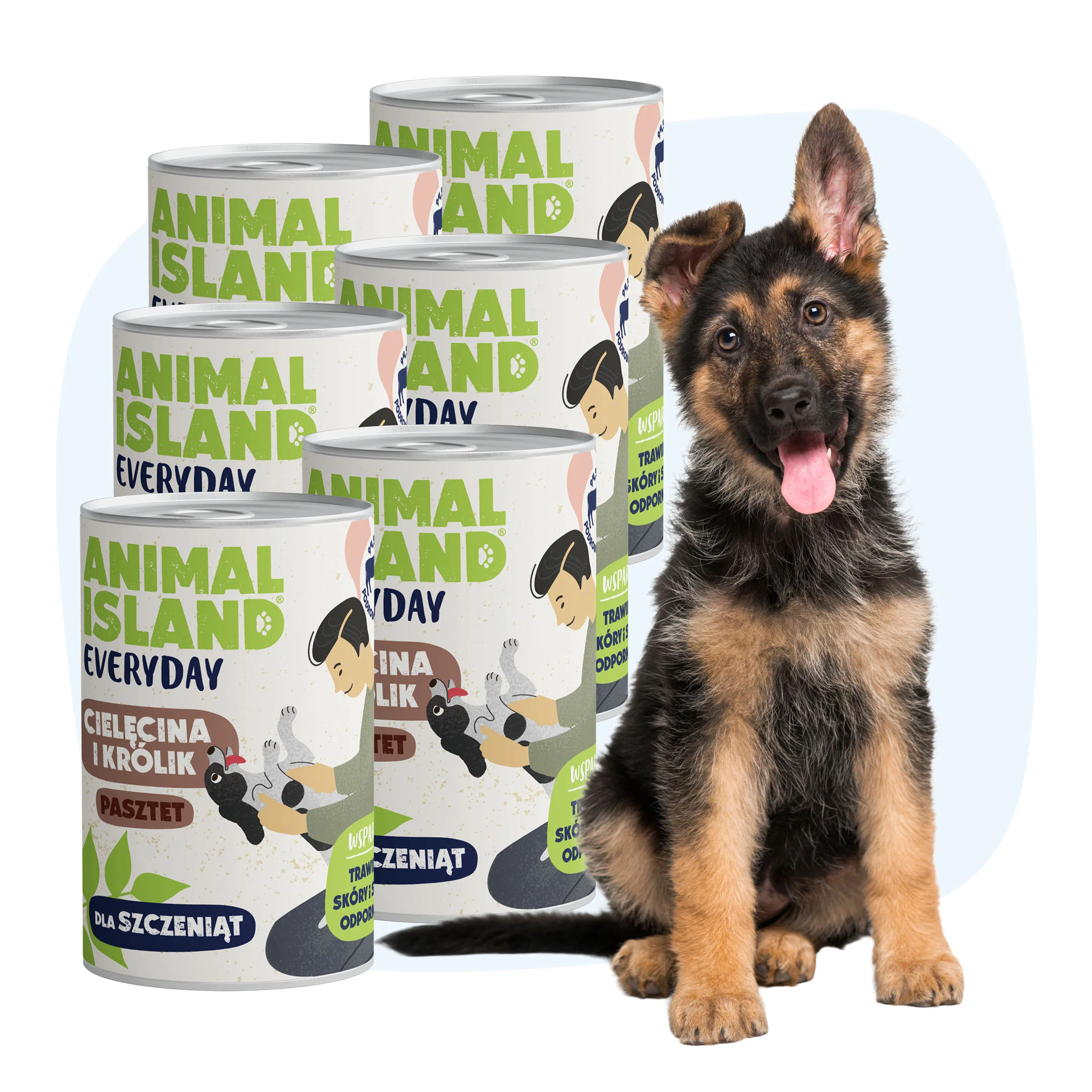 Animal Island Everyday cielęcina, królik junior 400 g × 6