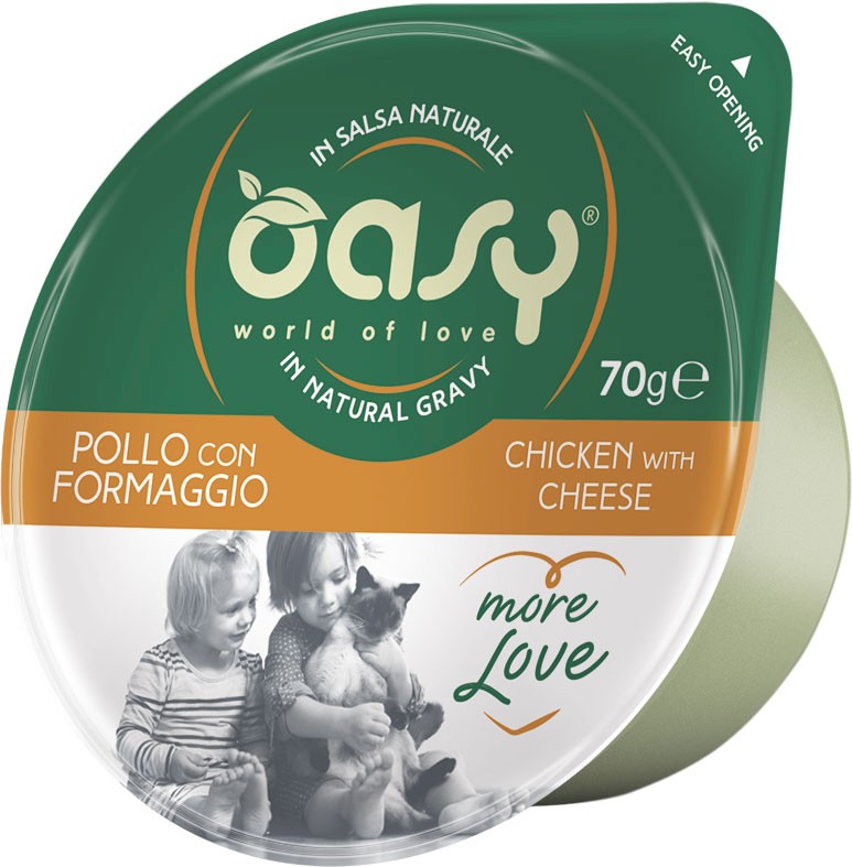Oasy More Love kurczak, ser w sosie adult 70 g