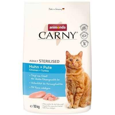Animonda Carny Sterilised indyk, kurczak adult 10 kg × 2