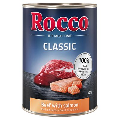Rocco Classic wołowina, łosoś adult 400 g × 24