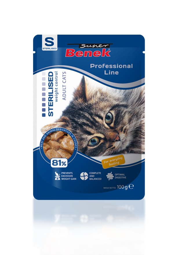 Super Beno Professional Line Sterilised drób kawałki adult 100 g