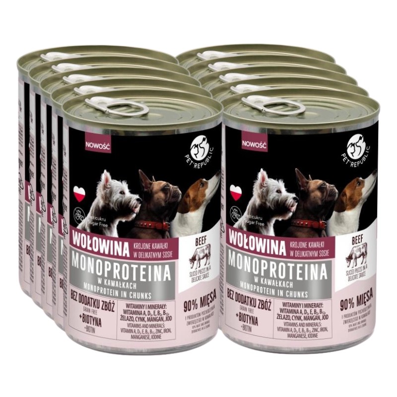 Pet Republic Monoproteina wołowina adult 400 g × 10