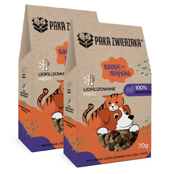 Paka Zwierzaka Samo Mięsko jagnięcina 70 g × 2