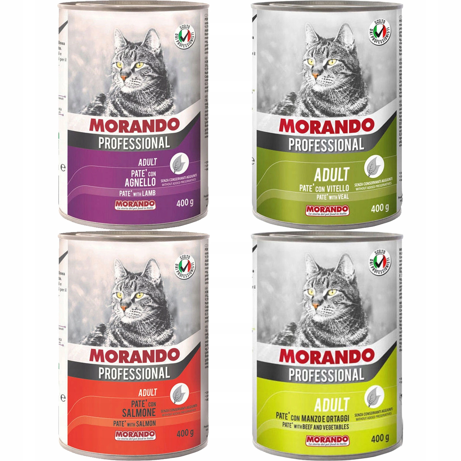 Morando Professional mix smaków pasztet adult 400 g × 4
