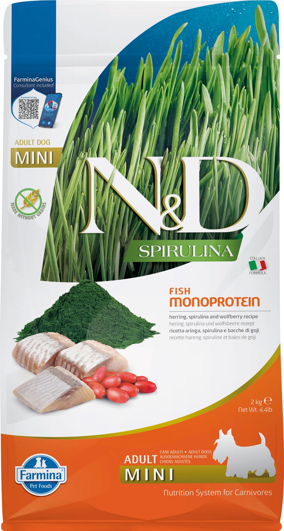 Farmina Natural & Delicious śledź adult małe rasy 2 kg