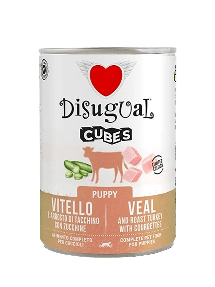 Disugual Cubes cielęcina, indyk puppy 400 g