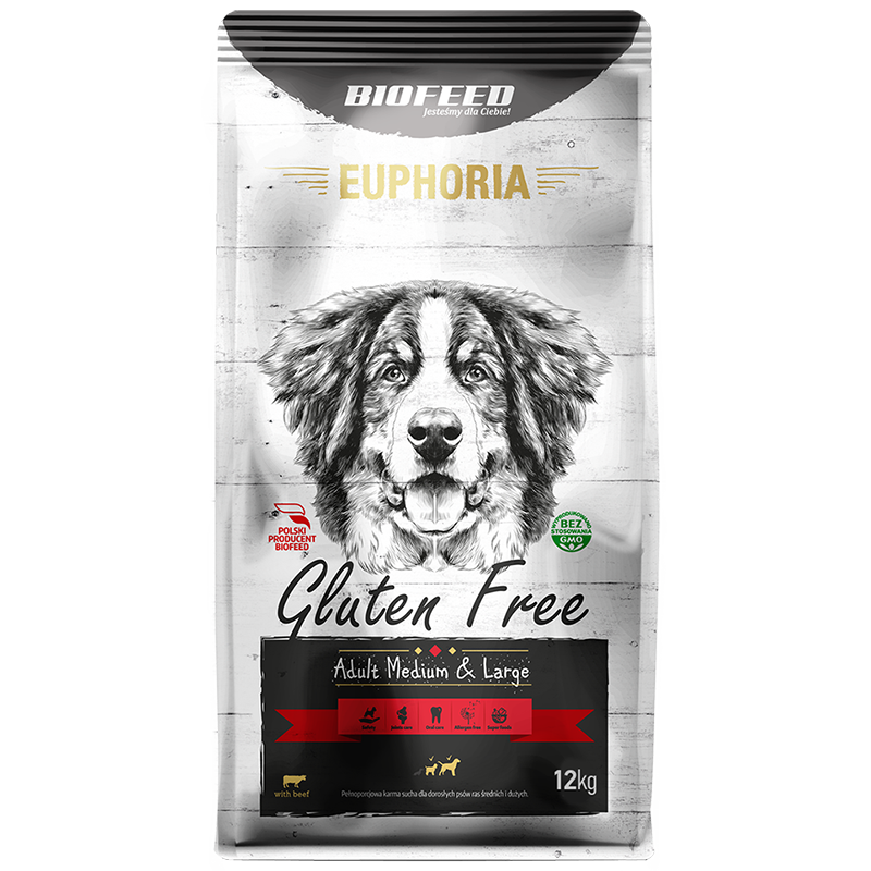 BioFeed Euphoria wołowina adult średnie rasy, duże rasy 12 kg