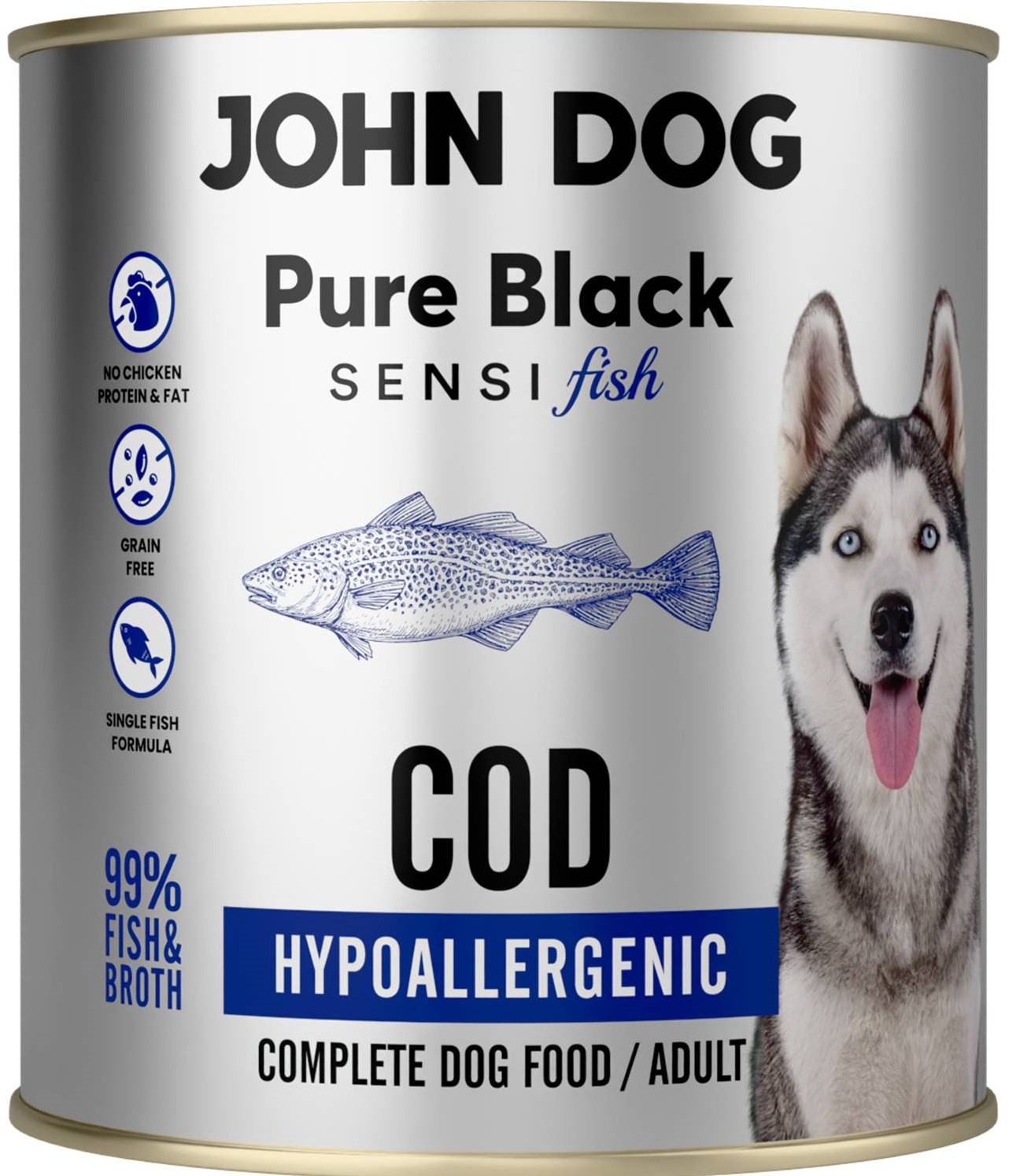 John Dog Pure Black Sensi dorsz 800 g