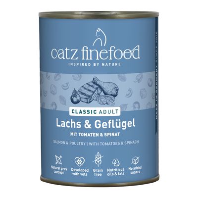 Catz Finefood Classic drób, łosoś adult 400 g × 12