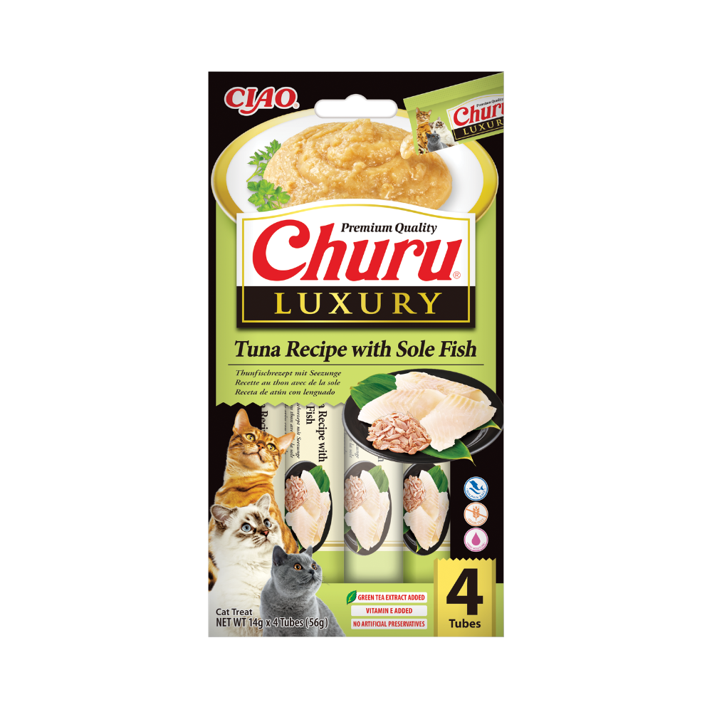 Inaba Churu Luxury sola, tuńczyk 14 g × 4
