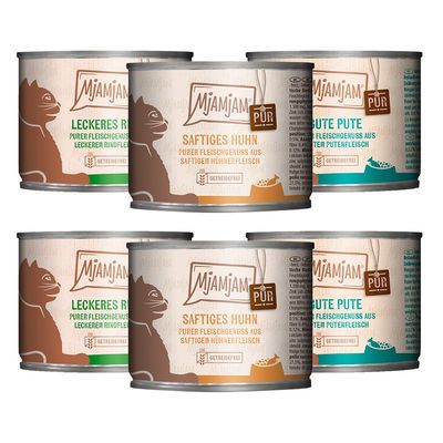 MjAMjAM Purer Fleischgenuss mix smaków adult 200 g × 6