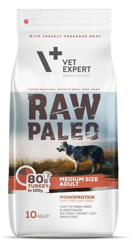 VetExpert Raw Paleo indyk adult średnie rasy 10 kg