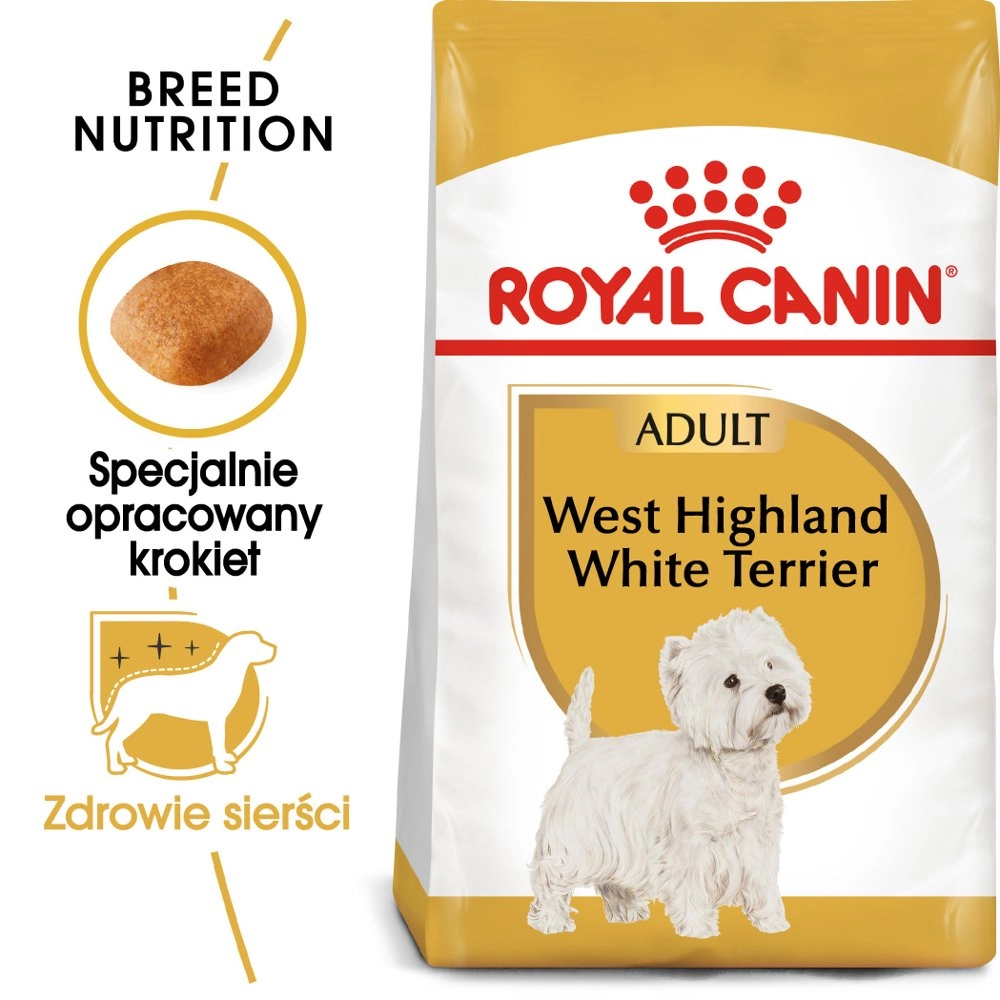Royal Canin West Highland White Terrier drób, kurczak adult małe rasy 3 kg