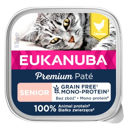 Eukanuba Grain Free kurczak pasztet senior 85 g