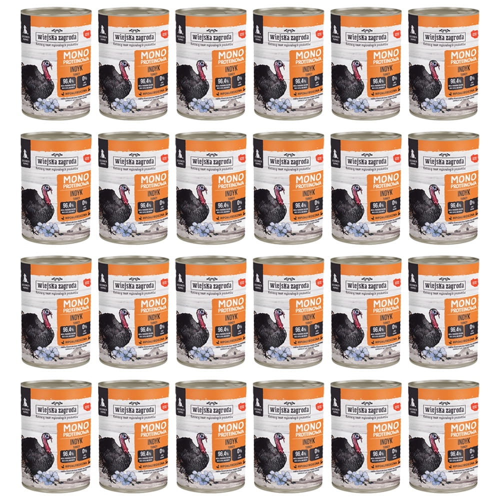 Wiejska Zagroda Mono indyk puppy 400 g × 24