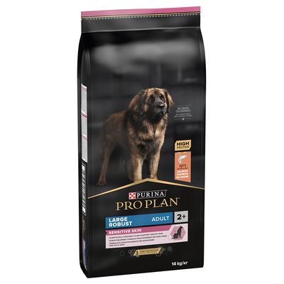 Purina Pro Plan Sensitive Skin łosoś dla dorosłych psów dużych ras o mocnej budowie 14 kg × 2