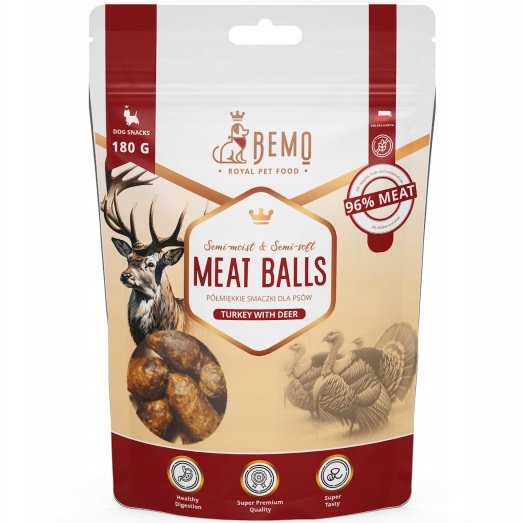 Bemo Meat Balls indyk, jeleń 180 g