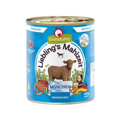 GranataPet Liebling's Mahlzeit City Tour cielęcina adult 800 g × 6