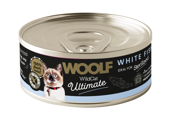 Woolf Wild Cat Ultimate Sterilised ryby pasztet 85 g