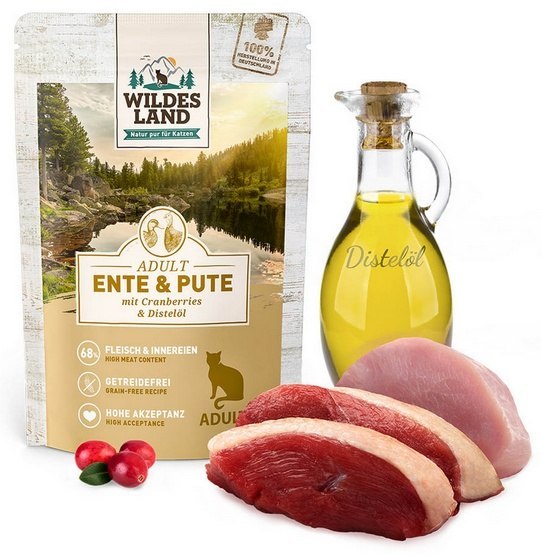 Wildes Land Classic indyk z żurawiną, kaczka z żurawiną w bulionie adult 100 g