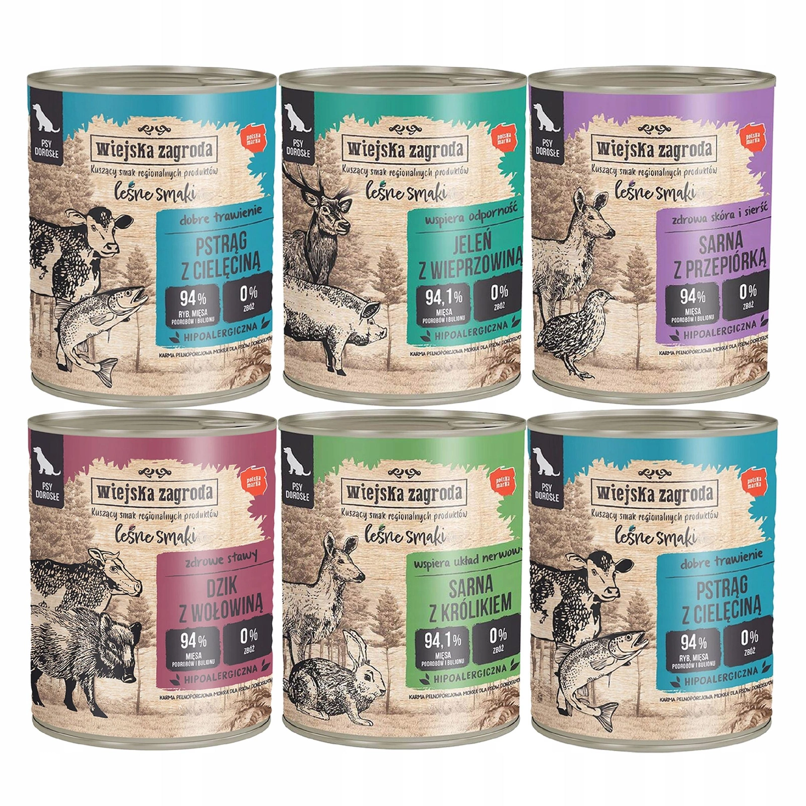 Wiejska Zagroda Leśne Smaki mix smaków 800 g × 6