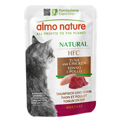 Almo Nature HFC Natural tuńczyk, kurczak w bulionie adult 55 g