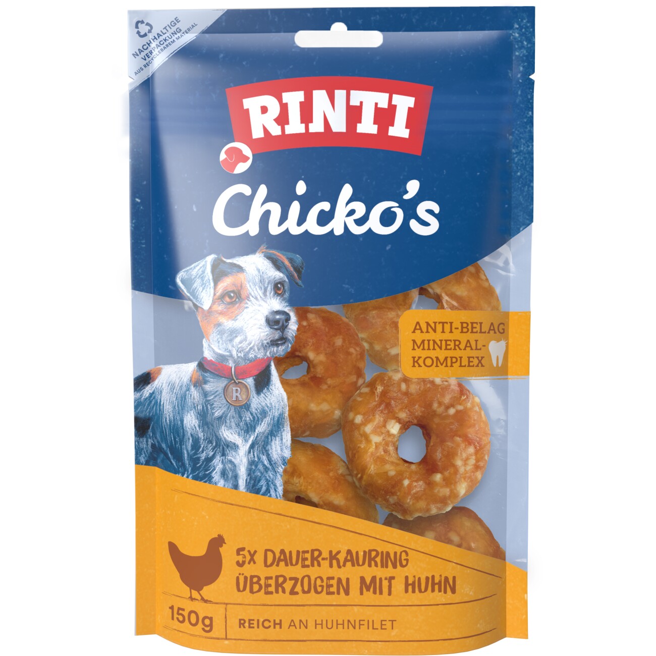 Rinti Chicko's kurczak, wołowina adult 30 g × 5