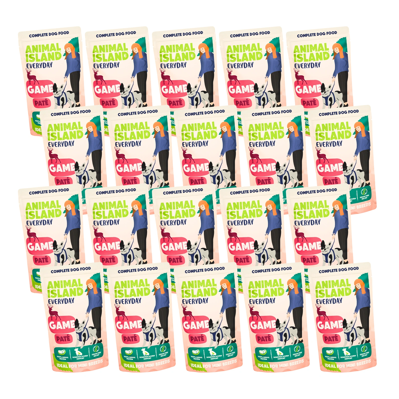 Animal Island Everyday dziczyzna, jagnięcina adult małe rasy 150 g × 20