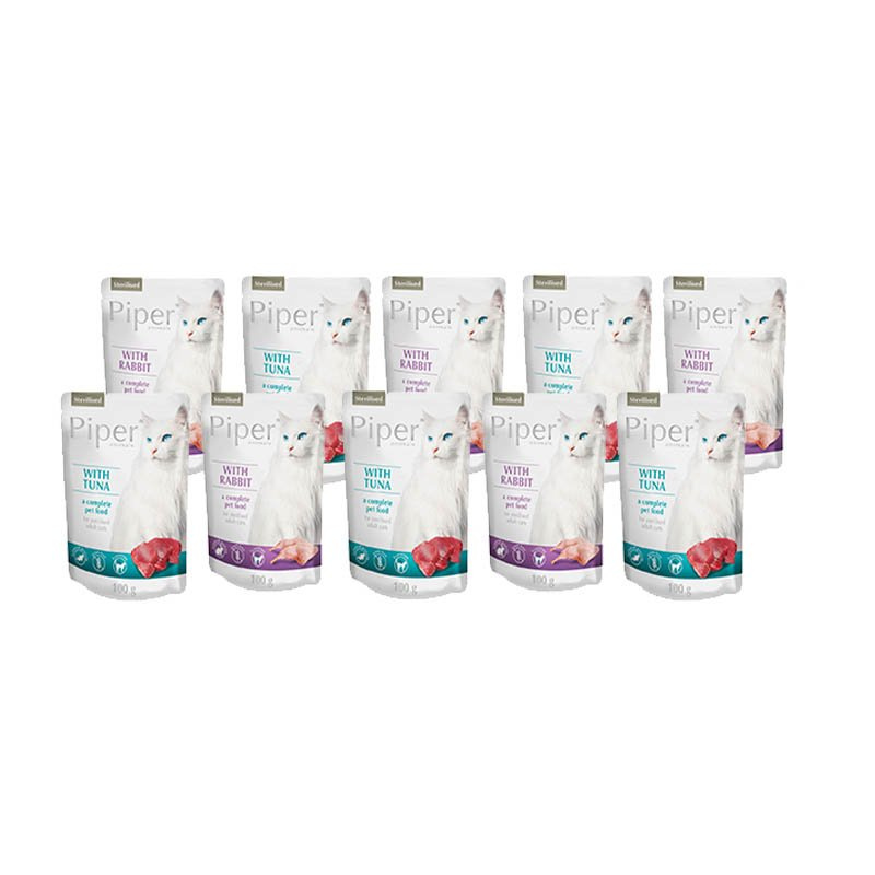 Piper Animals Sterilised mix smaków 100 g × 10