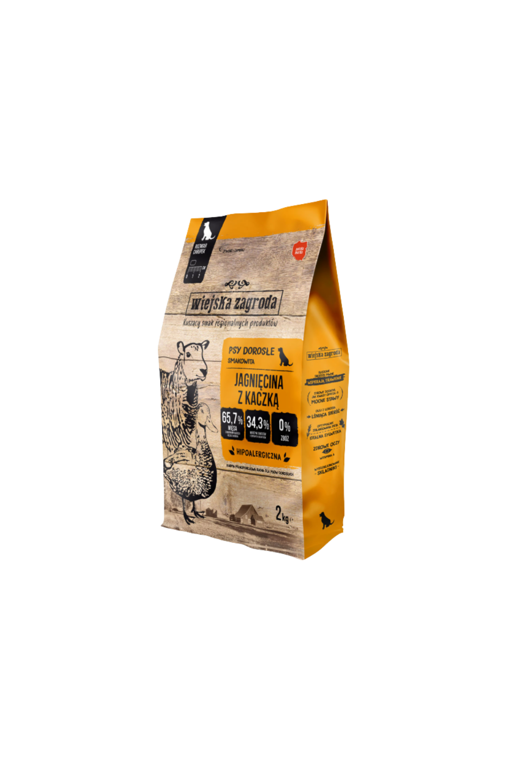 Wiejska Zagroda jagnięcina, kaczka adult małe rasy 2 kg