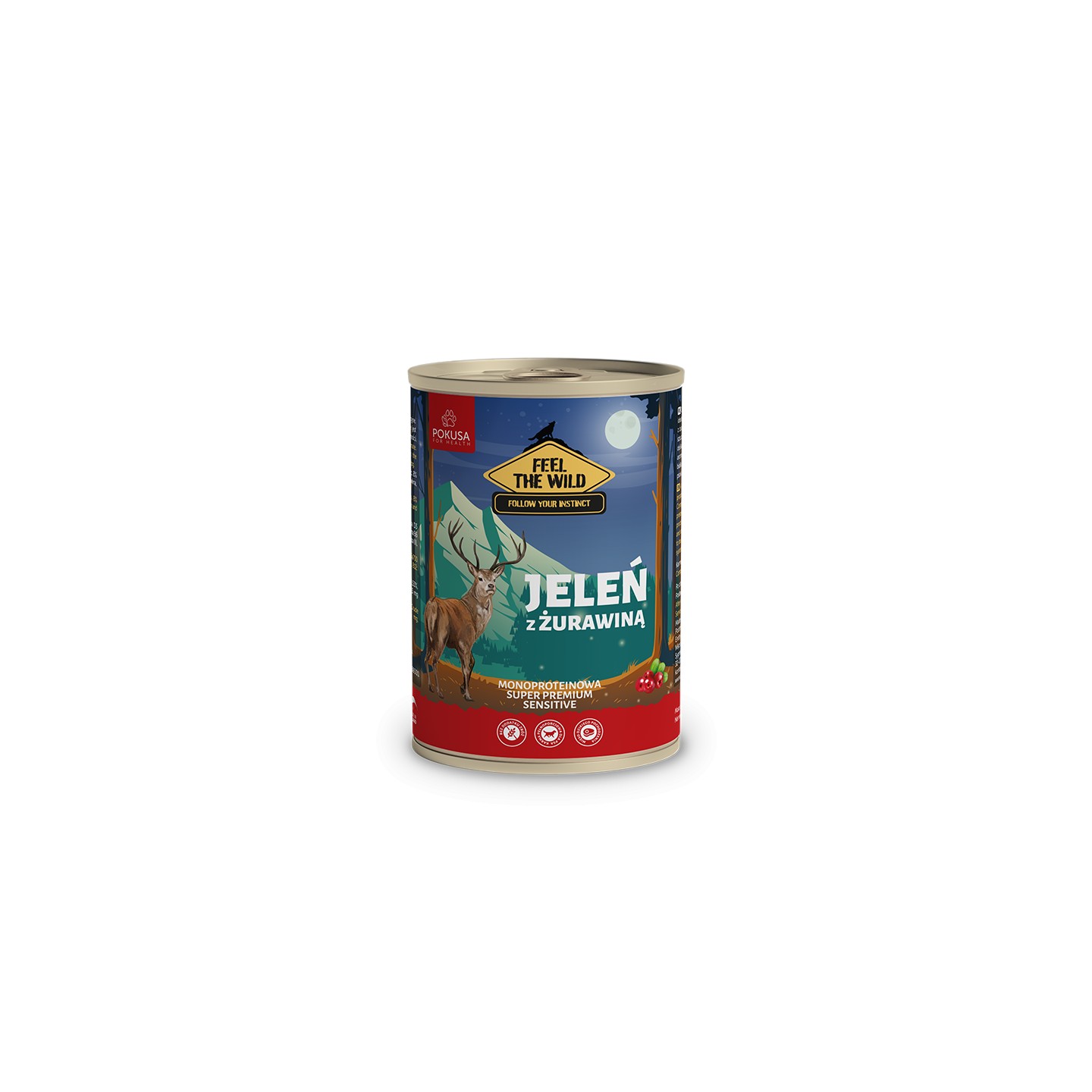 Pokusa Feel The Wild jeleń 800 g × 6