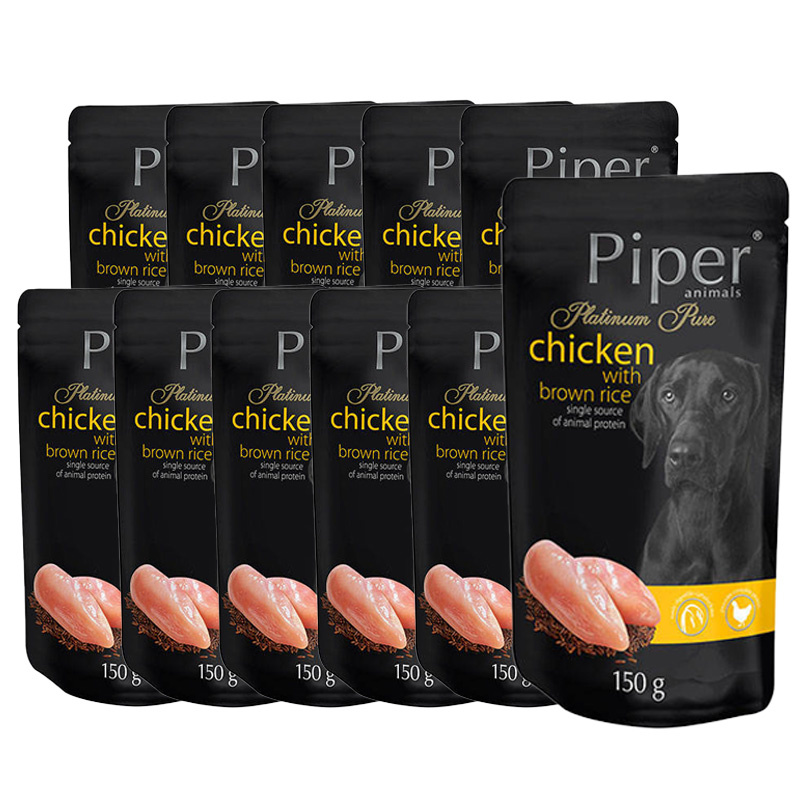 Piper Platinum Pure kurczak z ryżem 150 g × 10