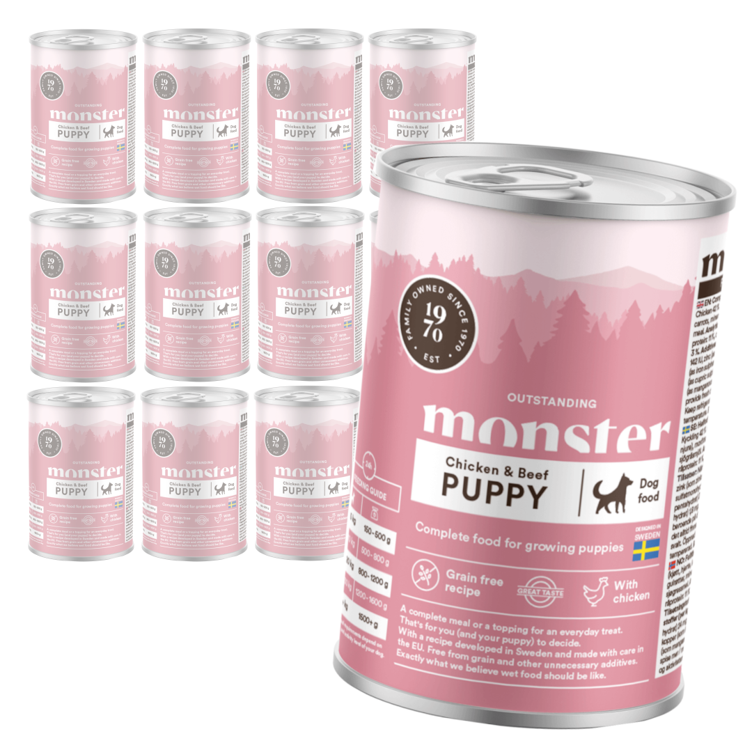 Monster kurczak, wołowina puppy 400 g × 12
