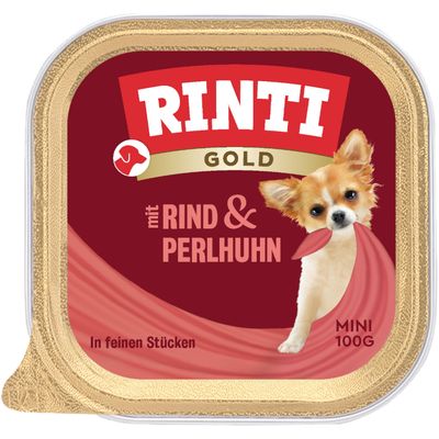 Rinti Gold perliczka, wołowina adult małe rasy 100 g × 24